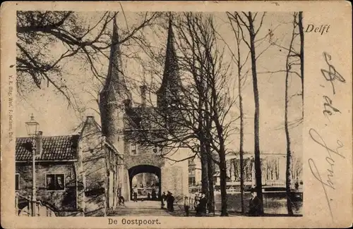 Ak Delft Südholland Niederlande, De Oostpoort