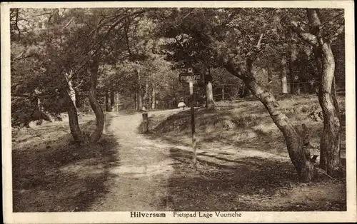 Ak Hilversum Nordholland Niederlande, Fietspad Lage Vuursche