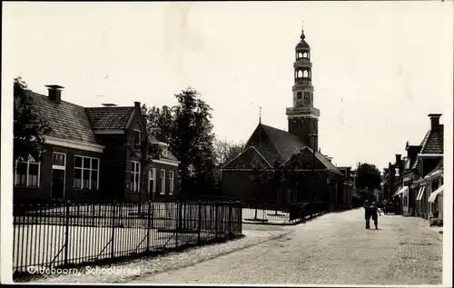 Ak Oldeboorn Friesland Niederlande, Schoolstraat