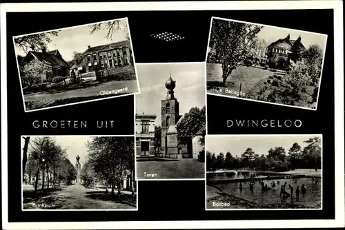 Ak Dwingeloo Drenthe Niederlande, Oldengeerd, Bosbad, Brinkzicht, Nye Batinghe, Toren