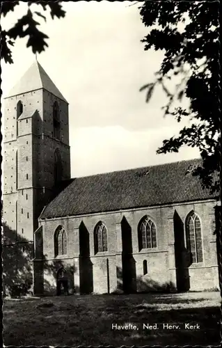 Ak Havelte Drenthe Niederlande, Ned. Herv. Kerk