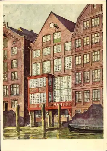 Ak Hamburg Mitte Altstadt, Bürgerhaus, Grimm 30, Außenansicht