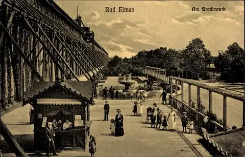 Ak Bad Elmen Salzelmen Schönebeck an der Elbe, Am Gradierwerk, Kiosk