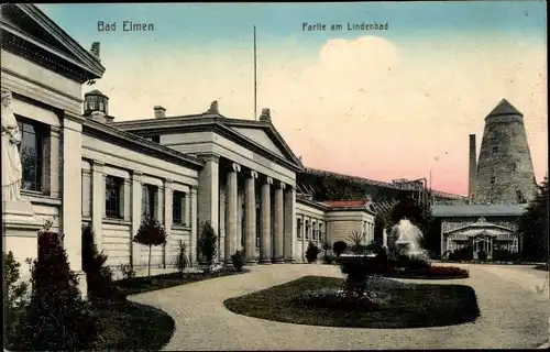 Ak Bad Elmen Salzelmen Schönebeck an der Elbe, Partie am Lindenbad