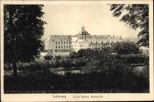 Ak Schleswig an der Schlei, Schloss Gottorp, Rückansicht