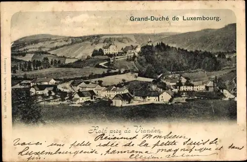 Ak Vianden Luxemburg, Gesamtansicht