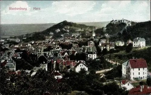 Ak Blankenburg am Harz, Gesamtansicht, Kirchturm