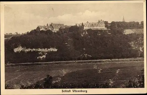 Ak Vitzenburg Querfurt in Sachsen Anhalt, Schloss, Kirchturm