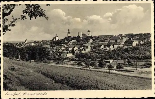 Ak Querfurt im Saalekreis, Panorama, Kirchturm