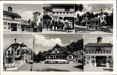 Ak Königstein im Taunus, Hofgut Rettershof, Reitschule und Kaffee "Zum fröhlichen Landmann", Reiter