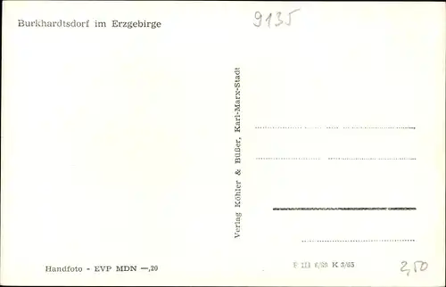 Ak Burkhardtsdorf im Erzgebirge, Gesamtansicht