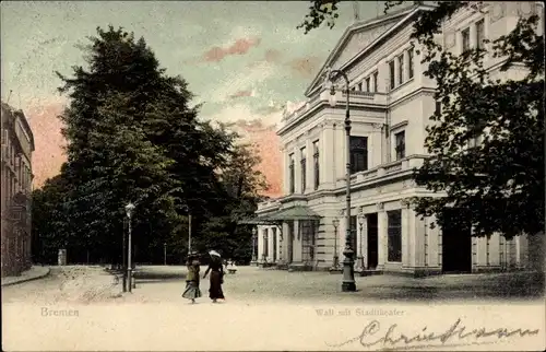 Ak Hansestadt Bremen, Stadttheater, Wall