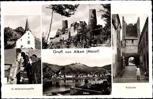 Ak Alken Untermosel, St. Michaelskapelle, Fallertor, Alken, Burg Thurandt