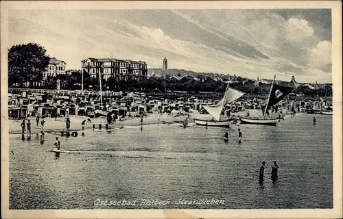 Ak Ostseebad Ahlbeck Heringsdorf auf Usedom, Strandleben