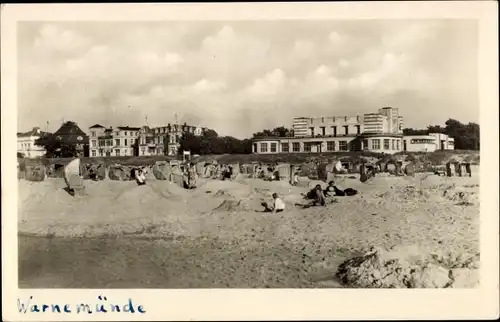 Ak Ostseebad Warnemünde Rostock, Strand, Kurhaus