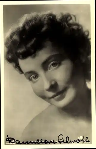 Ak Schauspielerin Hannelore Schroth, Portrait, Autogramm