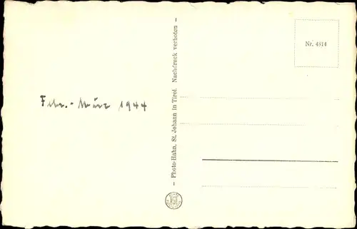 Ak Sankt Johann in Tirol, Angerer Alm mit Wildem Kaiser