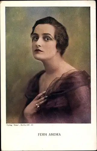 Ak Schauspielerin Fern Andra, Portrait