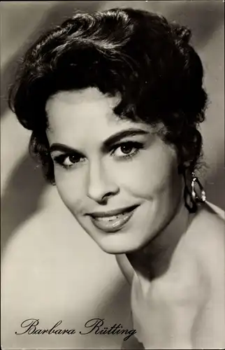 Ak Schauspielerin Barbara Rütting, Portrait, Film Glücksritter