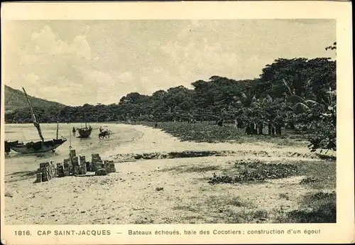 Ak Vũng Tàu Cap Saint Jacques Vietnam, Bateaux echoues, baie des Cocotiers