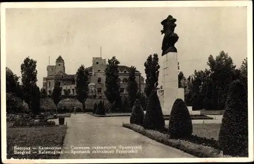 Ak Beograd Belgrad Serbien, Kalemegdan, das Denkmal Der Sieger