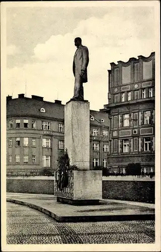 Ak Hradec Králové Königgrätz Stadt, Pomnik pres. Masaryka