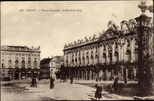 Ak Nancy Meurthe et Moselle, Place Stanislas, l'Hôtel de Ville
