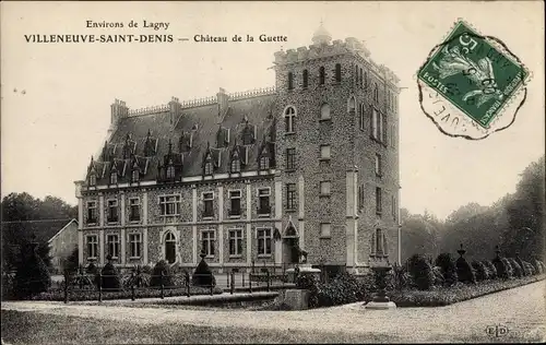 Ak Villeneuve Saint Denis Seine et Marne, Château de la Guette