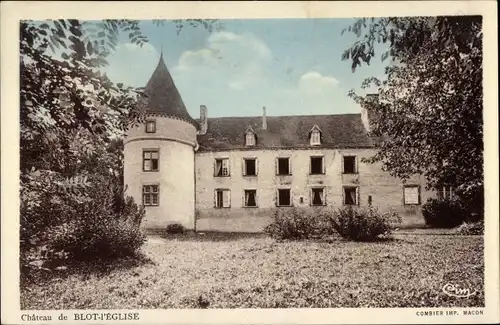 Ak Saint Rémy de Blot Puy de Dôme, Château de Blot l'Église