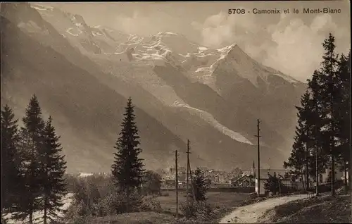 Ak Chamonix Mont Blanc Haute Savoie, Vue générale