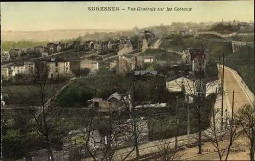 Ak Suresnes Hauts de Seine, Vue générale sur les Coteaux