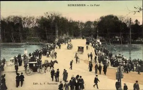 Ak Suresnes Hauts de Seine, Le Pont