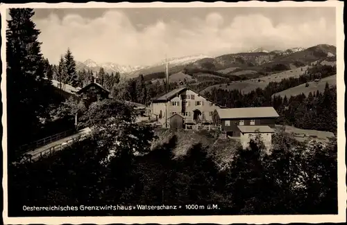 Ak Riezlern Mittelberg in Vorarlberg, Grenzwirtshaus Walserschanz