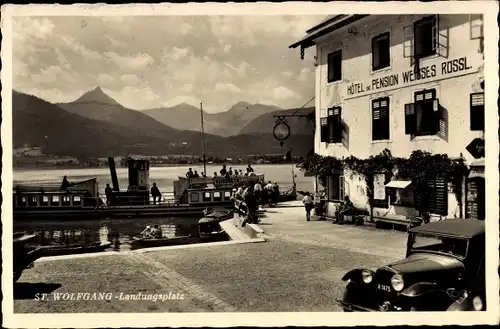 Ak St. Wolfgang im Salzkammergut Oberösterreich, Hotel Weißes Rössl am Wolfgangsee