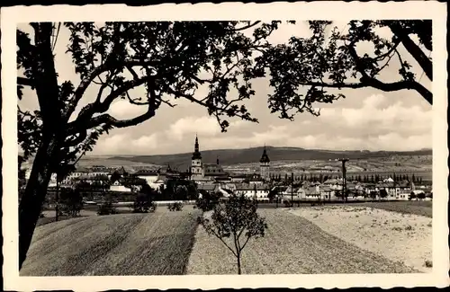 Ak Vyškov Wischau Südmähren, Blick aus der Ferne