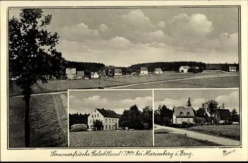 Ak Marienberg im Erzgebirge, Teilansicht, Gasthof vom Karl Thiele