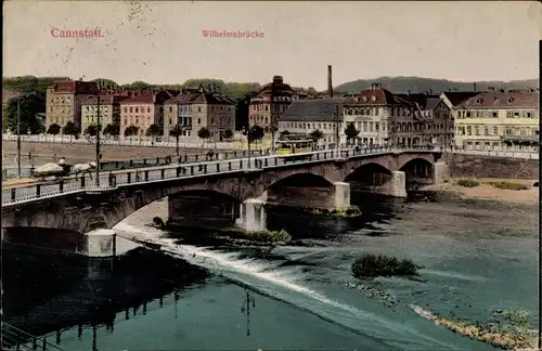 Ak Stuttgart Cannstadt, Ansicht der Wilhelmsbrücke