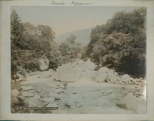 Foto Hakone Präfektur Kanagawa Japan, Miyagino Stream, fishing