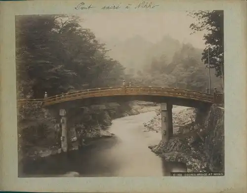 Foto Nikko Präfektur Tochigi Japan, Sacred Bridge, colorized