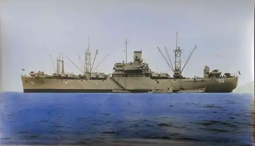 Foto US Kriegsschiff der Navy, Nr 55, Frachtschiff