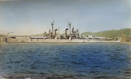 Foto US Kriegsschiff der Navy, Nr 74, Seitenansicht