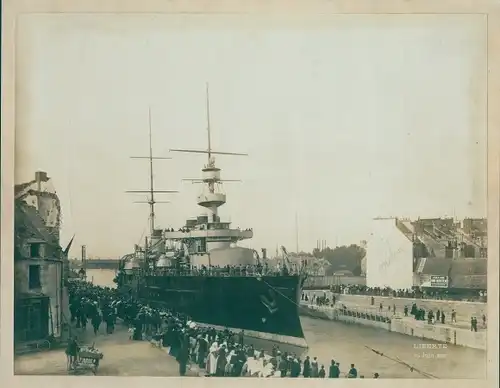 Foto Navire de guerre français Liberte, Cuirassé, Classe Liberte, 25. Juin 1907