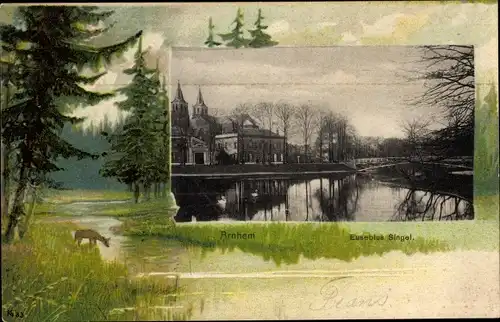 Passepartout Ak Arnhem Gelderland Niederlande, Eusebius Singel, Eusebiussingel