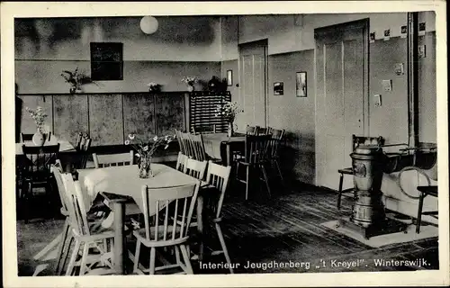 Ak Winterswijk Gelderland Niederlande, Interieur Jeugdherbert 't Kreyel, Jugendherberge,Innenansicht