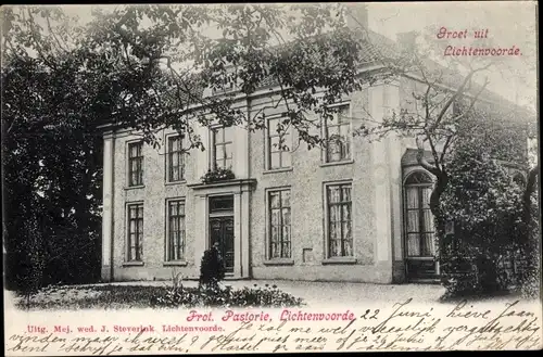 Ak Lichtenvoorde Oost Gelre Gelderland, Pastorie