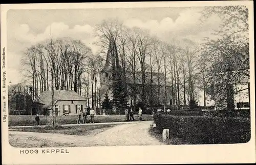 Ak Hoog Keppel Gelderland, Blick zur Kirche