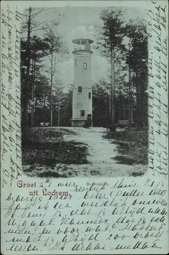 Mondschein Ak Lochem Gelderland, Belvedere, Aussichtsturm