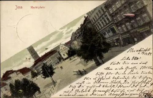 Ak Jena in Thüringen, Blick auf den Marktplatz