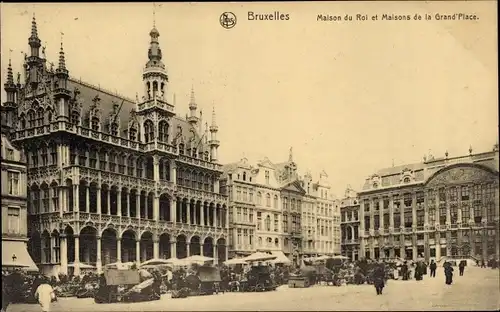 Ak Bruxelles Brüssel, Maison du Roi et maisons de la Grand Place