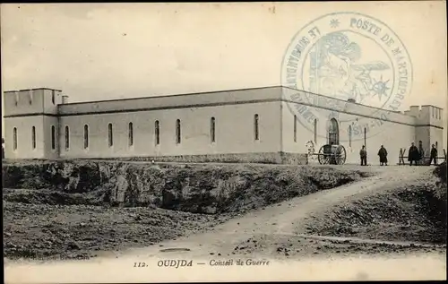 Ak Oudjda Oujda Marokko, Conseil de Guerre, Kriegsrat